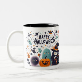 Hexenbrauen- Halloween Zweifarbige Tasse