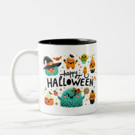 Hexenbrauen- Halloween Zweifarbige Tasse