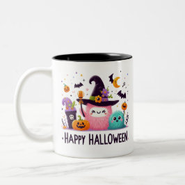 Hexenbrauen- Halloween Zweifarbige Tasse