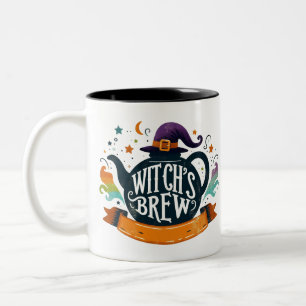 Hexenbrauen- Halloween Zweifarbige Tasse