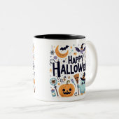 Hexenbrauen- Halloween Zweifarbige Tasse (VorderseiteRechts)