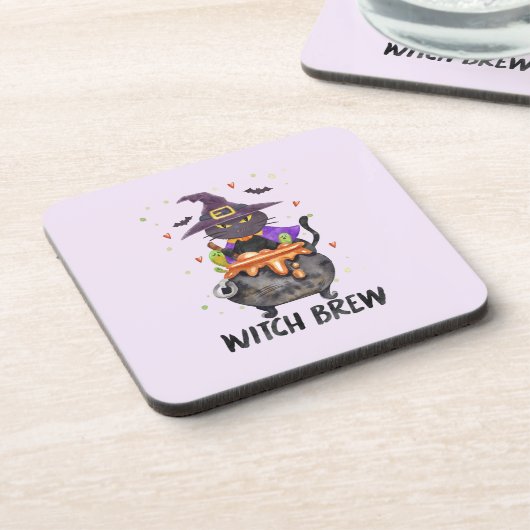 Hexenbrauen - Katzentrage Getränkeuntersetzer (Linke Seite)