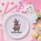 Hexenbrauen - Katzentrage Pappteller (Party)