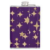 Hexenbrauen Lila und Gold Flachmann (Rückseite)