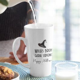 Hexenbrauen weißes Halloween Milchtasse