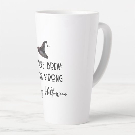 Hexenbrauen weißes Halloween Milchtasse (Rechte Ecke)
