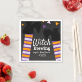 Hexenbraufeet Halloween-Babydusche Serviette (Beispiel)