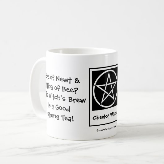 Hexenbraun! Wiccan Tea addicts Cup/Tasse Kaffeetasse (Vorderseite Links)