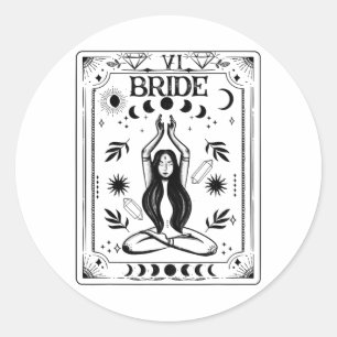 Hexenbraut-Coven-Tarot Celestial Gothic Junggesell Runder Aufkleber