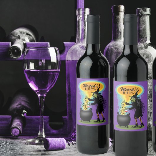 Hexenbrautrank in Cauldron Weinetikett