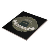 Hexenbrew-Vintager Halloween-Aufkleber Fliese (Seite)