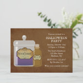 Hexenbrew & Wolfsbane-Halloween-Party Einladung (Stehend Vorderseite)