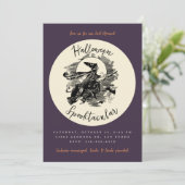 Hexenbroom Halloween Spooktacular Costume Party Einladung (Stehend Vorderseite)