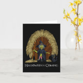Hexenbrooms Throne Fun Halloween Girls Kinder Karte (Gelbe Blume)