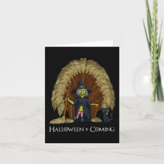 Hexenbrooms Throne Fun Halloween Girls Kinder Karte