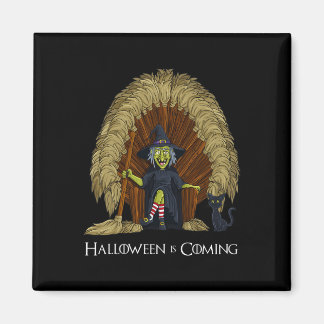 Hexenbrooms Throne Fun Halloween Girls Kinder Magnet