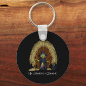 Hexenbrooms Throne Fun Halloween Girls Kinder Schlüsselanhänger (Vorderseite)