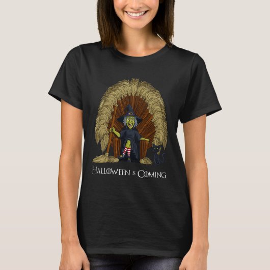 Hexenbrooms Throne Fun Halloween Girls Kinder T-Shirt (Vorderseite)