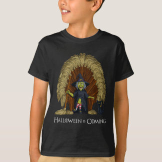Hexenbrooms Throne Fun Halloween Girls Kinder T-Shirt