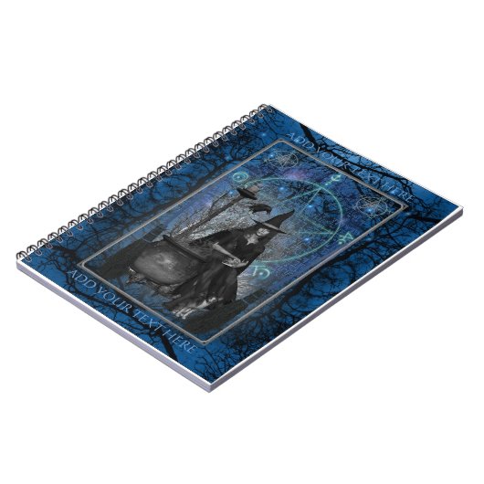 Hexenbuch der Schatten - Notebook (blau) Notizblock (Linke Seite)