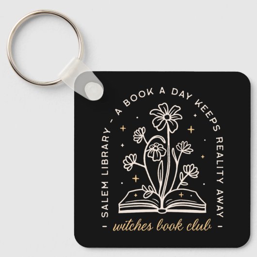 Hexenbuch-Klub witziger Bücher Schlüsselanhänger (Vorderseite)