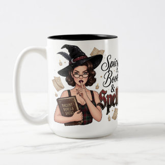 Hexenbücher & Zauber der Spicy Books Zweifarbige Tasse