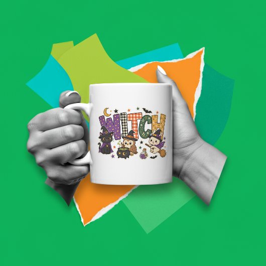Hexenbuchstabenblock kaffeetasse