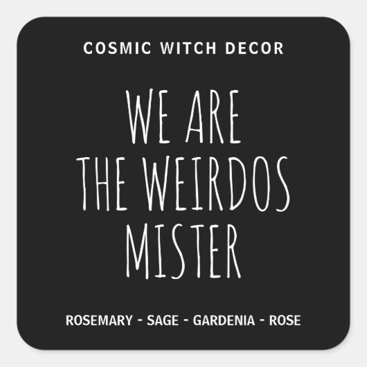 Hexencreme Black Soy Candle Labels Quadratischer Aufkleber (Vorderseite)