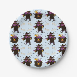 Hexencreme-Spooky-Halloween-Party Pappteller