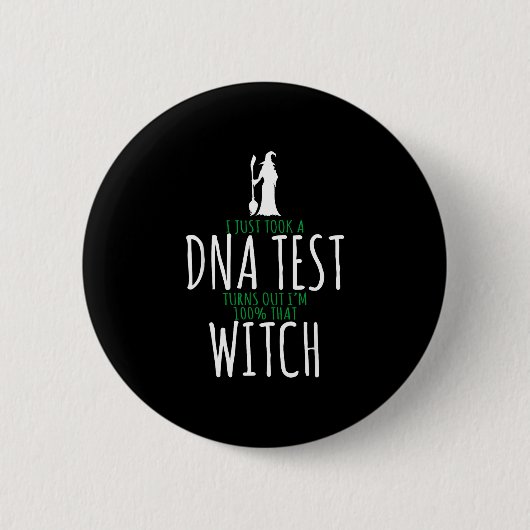 Hexendesign - 100% diese Hexe - lustiges Halloween Button (Vorderseite)