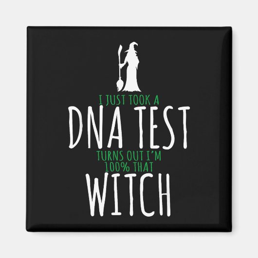 Hexendesign - 100% diese Hexe - lustiges Halloween Magnet (Vorne)