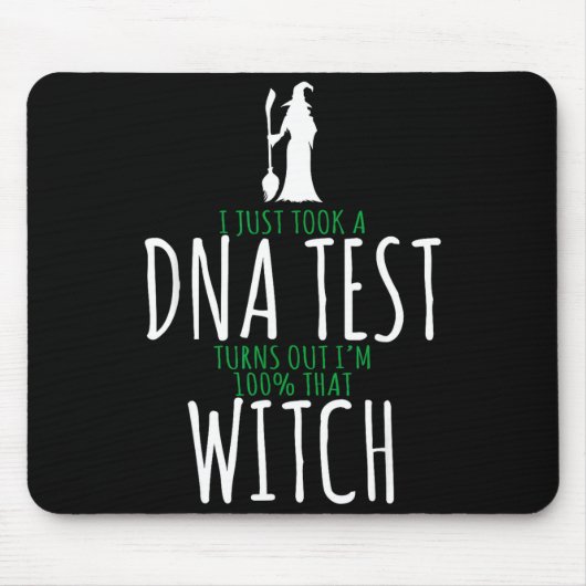 Hexendesign - 100% diese Hexe - lustiges Halloween Mousepad (Vorne)
