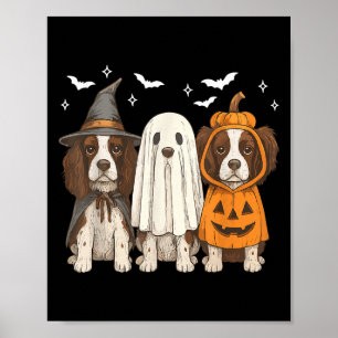 Hexendeutscher Springer Spaniel Halloween Springer Poster
