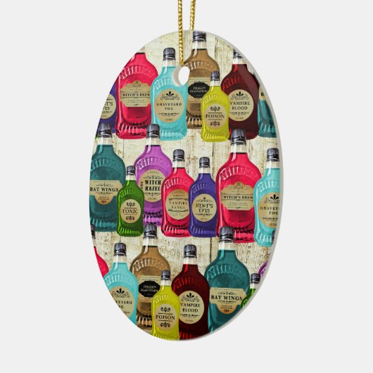 Hexendoktor Magic Potion Apothekar Tonic Flasche Keramik Ornament (Links)