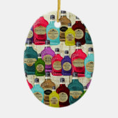 Hexendoktor Magic Potion Apothekar Tonic Flasche Keramik Ornament (Vorne)