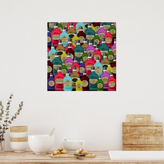 Hexendoktor Magic Potion Apothekar Tonic Flaschen Poster (Küche)