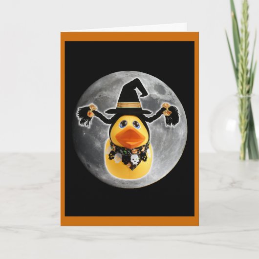 Hexenducky macht Moon Landing! Feiertagskarte (Vorderseite)