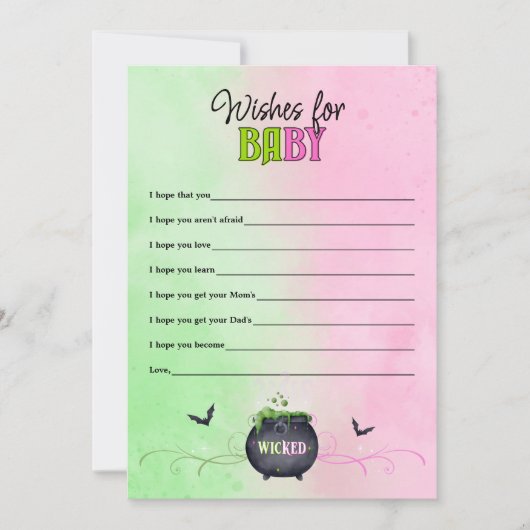 Hexendusche für Baby-Game Einladung (Vorderseite)