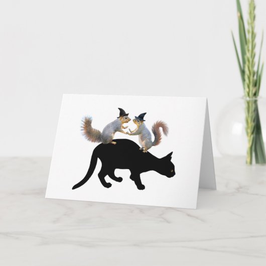 Hexeneichhörnchen auf der Black Cat Card Karte (Vorderseite)