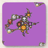 Hexenemoji Getränkeuntersetzer (Vorderseite)