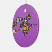 Hexenemoji Keramik Ornament (Links)