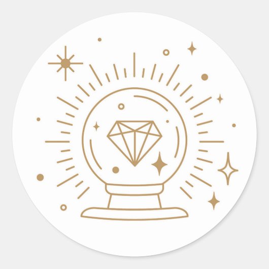 Hexenesoterie Runder Aufkleber (Vorderseite)