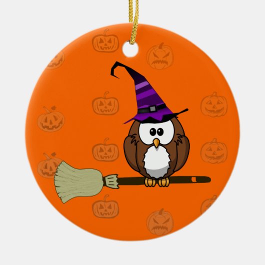 Hexeneule Keramik Ornament (Vorne)