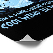 Hexenfahren bricht auf dunklen Wüstenwegen Poster (Ecke)