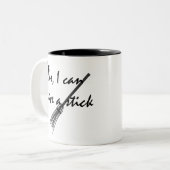 Hexenfahrt ein Stick Funny Halloween Tasse (Vorderseite Links)