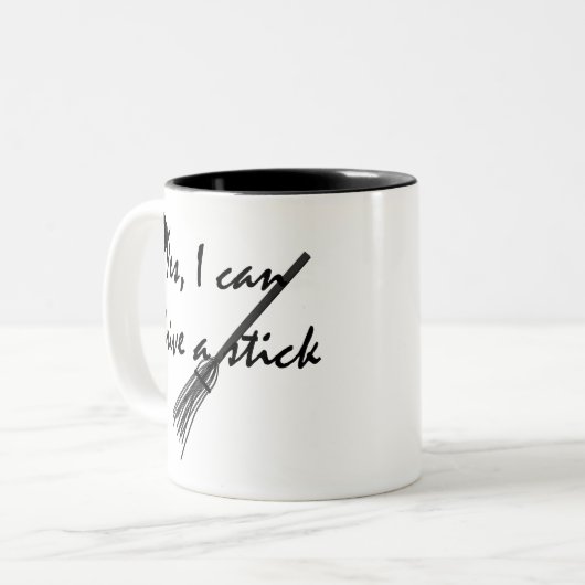 Hexenfahrt ein Stick Funny Halloween Tasse (Vorderseite Links)
