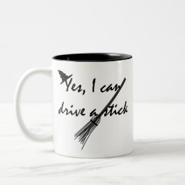 Hexenfahrt ein Stick Funny Halloween Tasse