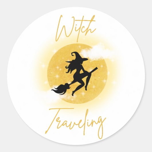 Hexenfahrt Runder Aufkleber (Vorderseite)