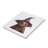 Hexenfaultier Halloween-Süßigkeiten oder Saures un Fliese (Seite)