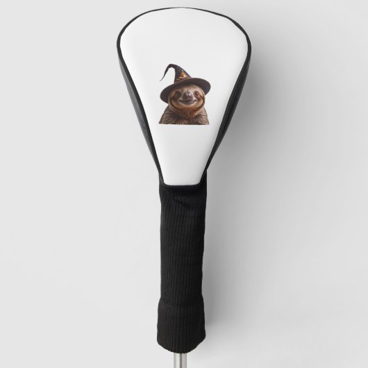 Hexenfaultier Halloween-Süßigkeiten oder Saures un Golf Headcover (Vorderseite)
